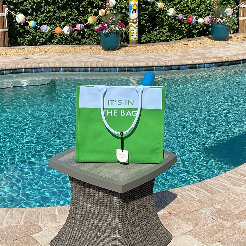 ♠️💙💚kate spade new york x Target Green/Blue Colorblock Knit Tote Bag